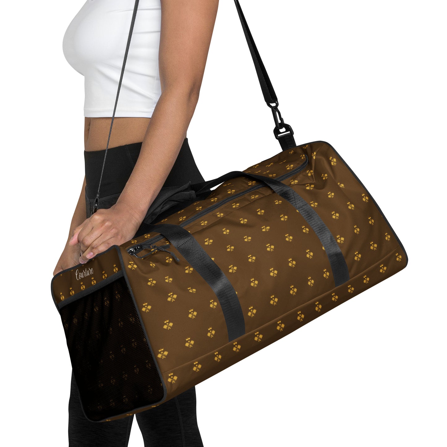 Royal Brown Luxury Golden Crown Pickleball Duffle