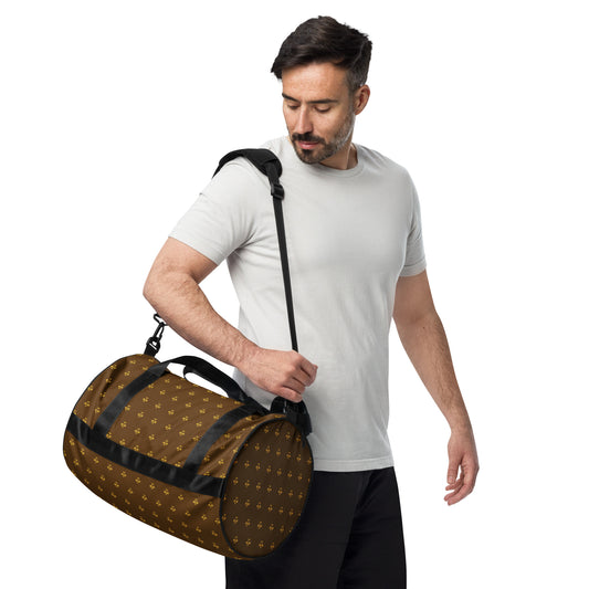 Royal Brown Luxury Golden Crown Pickleball Gym Bag