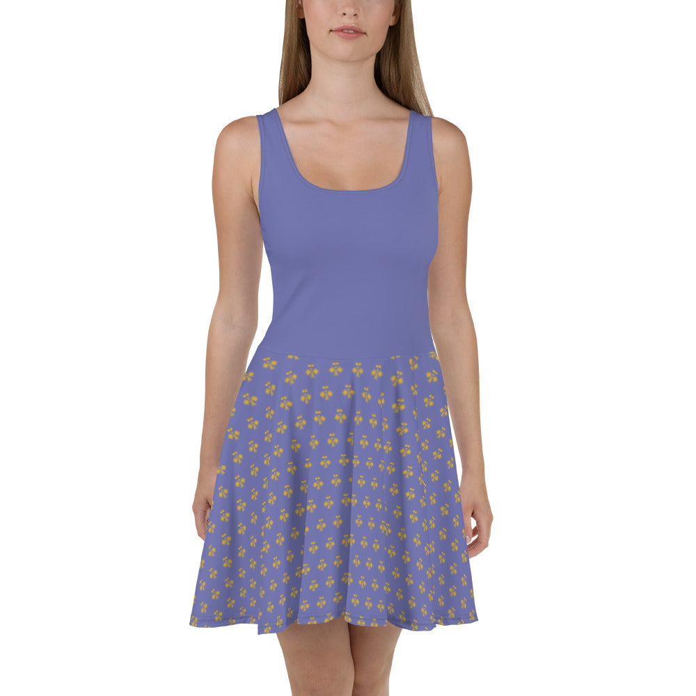 Royal Pickleball Embrace: Blue Purple Skater Dress with Gold Emblems | Pickleball and Gifts Royal Pickleball Embrace: Blue Purple Skater Dress with Gold Emblems | Pickleball and Gifts