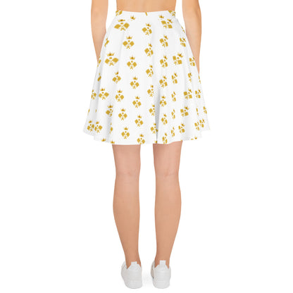 The Pickleball and Crown White & Gold Court Skirt