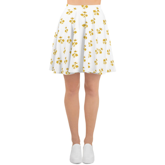 The Pickleball and Crown White & Gold Court Skirt