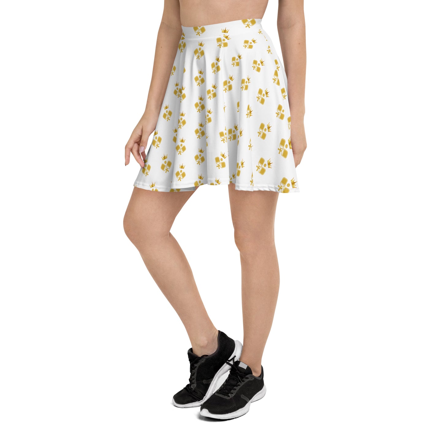 The Pickleball and Crown White & Gold Court Skirt