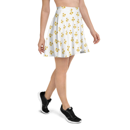 The Pickleball and Crown White & Gold Court Skirt